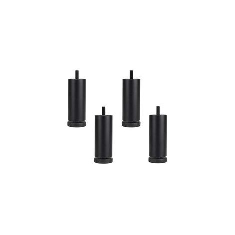 Lot de 4 Pieds de canapé en Alliage d'aluminium - Réglables de Hauteur - Pieds de Rechange d'armoire - Pieds filetés M8 - Noir - 15 cm (1/4)