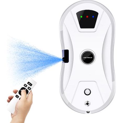 Robot laveur de vitres – Lave-vitres automatique – pulvérisation ultrasonique – aspiration 2800 Pa – 3 modes – télécommande incluse – pour fenêtres maison (1/5)
