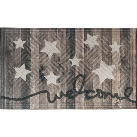 TrendLine Fußmatte Lima Sterne 45 x 75 cm 100 % Gummi für Innen und Außen (1/3)