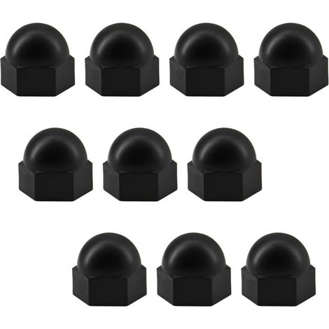 Dadi esagonali in nylon nero M20 – Confezione da 10 pezzi resistenti e isolanti per uso industriale