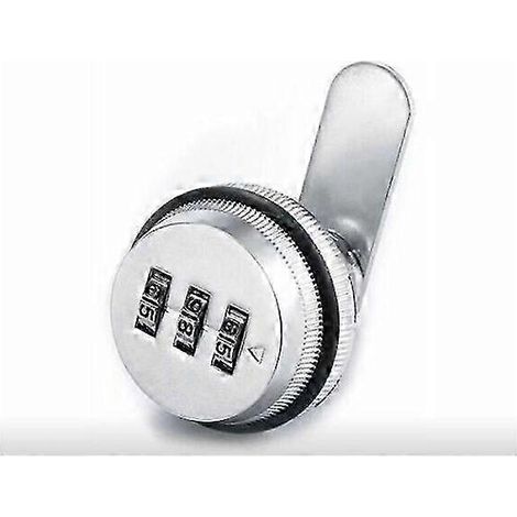 Serrure pour armoire, 3 chiffres, 20 mm, 30 mm, pour boîtes aux lettres, pour installation domestique et usage quotidien.-AquaForge (1/5)