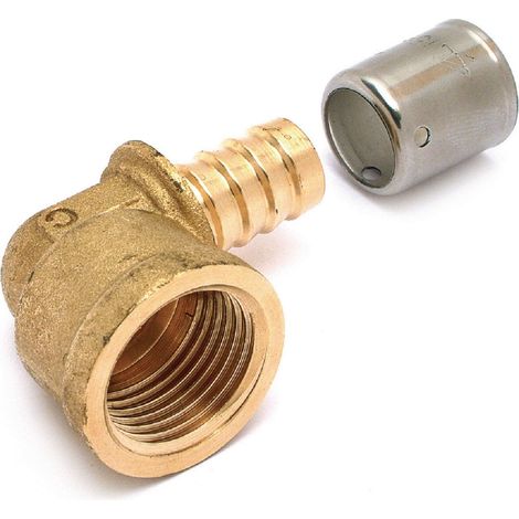 coude à 90 degrés - a sertir - tube per - diamètre 12 vers femelle à visser 15 x 21 - sachet 2 pièces - altech (1/2)