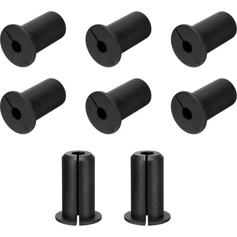 8Pcs 3/4 Inch Silicone Cable Tray Wall Cable Tray Kit Cable Tray Accessories for Ethernet with 7mm Hole Black (1/5)