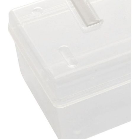 Boîte De Rangement - Plastique Transparente Avec Poignée - Pour Maison Bureau Atelier - 1 Pièce (1/5)