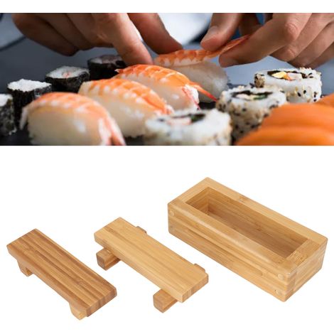 Sushi-Form aus Bambus und Holz mit Rille, Haushaltsgerät für Sushi-Formen. (1/5)