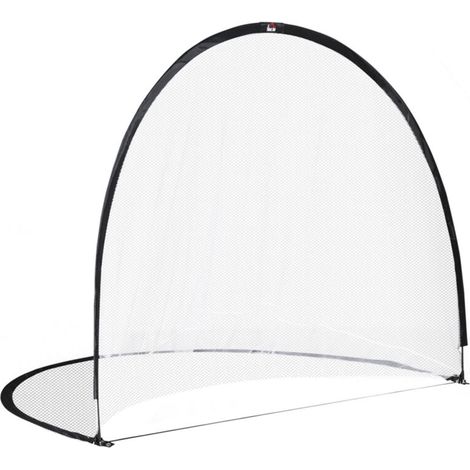 Cage de Football système Pop Up avec sac de transport et piquets de fixation dim. 247L x 203l x 201,5H cm noir et blanc