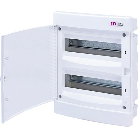 UP-Verteilerkasten mit Tür 2x14 Module ws bis 63A