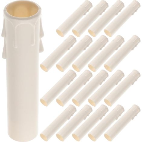Couvre-bougies pour Lustre, Tubes Pp Blancs 20 Pièces (1/5)