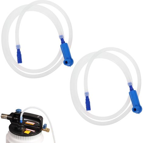 Kit de Purge de Frein avec 2 Tuyaux 1,2 m et 4 Adaptateurs, Tuyau de Liquide de Frein en Caoutchouc Compatible Dot 4, pour Systèmes de Freinage Standard et ABS, Voiture, Moto, Scooter et Camion (1/5)