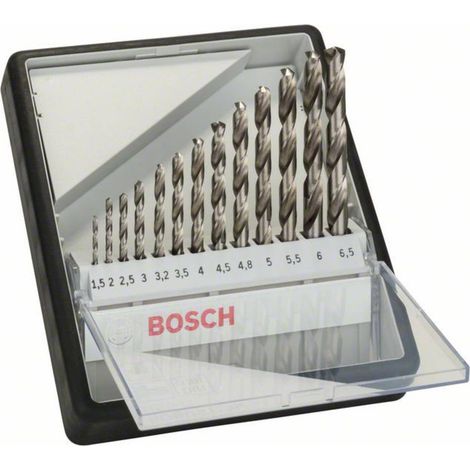 Bosch Accessories 2607010538 HSS Kit punte a spirale da metallo 13 parti rettificato DIN 338 Alberino cilindrico 1 KIT (1/4)