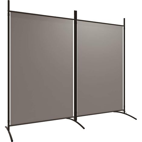 2-Panel Room Divider Anthracite 175x180 cm Fabric vidaXL