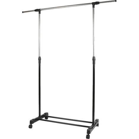 Porte-vêtements, Hauteur réglable, Design portable, Acier inoxydable (1/2)
