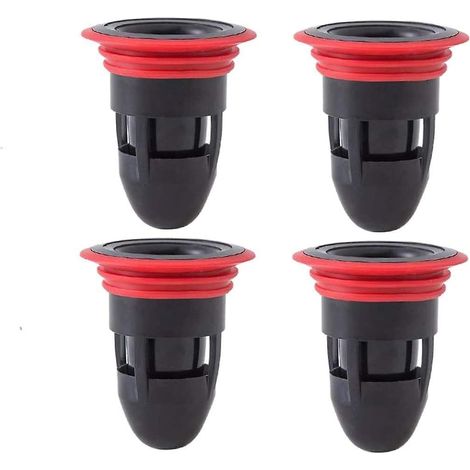 Clapet anti-retour pour bonde de douche, lot de 4 unités, en caoutchouc noir, résistant aux odeurs.-AquaForge (1/4)