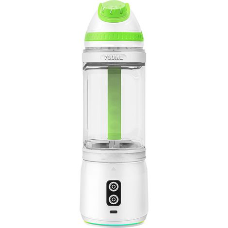 (Blanc et vert) Presse-agrumes en verre, coupe bidirectionnelle, rechargeable, fonction pulse intelligente. (1/5)