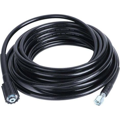Tuserxln – Tuyau flexible pour nettoyeur haute pression 10m – Filetage M14xM22 – PVC et acier inoxydable – Pression max 40 MPa pour nettoyage professionnel (1/5)