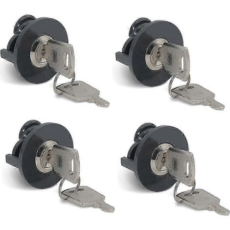 Prises verrouillables, lot de 4 prises avec sécurité enfant, protection des prises, verrouillage enfant, coloris noir. (1/5)