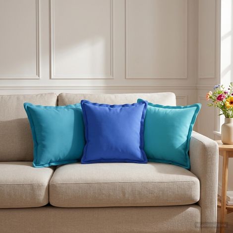 Housse de coussin 2 pc HOUTEN Bleu royal 35 x 35 cm Polyester (1/5)