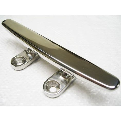 Stainless Steel Boat Mooring Cleat Open Base 250MM (10 Inch 4 Hole Docking Low Flat Marine Deck) (1/2)