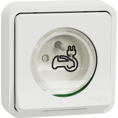 Schneider Electric Mureva Styl Steckdose Weiß IP55 IK08