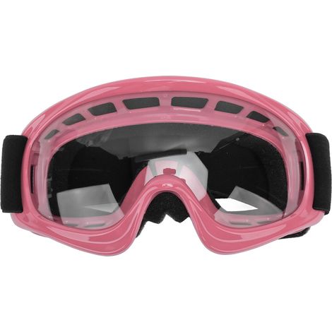 Lunettes de motocross enfants résistantes aux impacts avec protection UV pour VTT, ski et course tout-terrain - Rose (1/5)