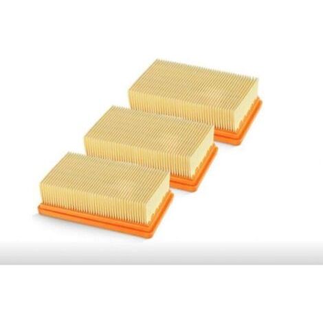 Filtro piatto plissettato di ricambio per aspirapolvere a secco e a umido Karcher MV4 MV5 MV6 WD4 WD5 WD6, WD4P WD5P WD6P - Ricambio 2863-005.0 (3 pezzi)
