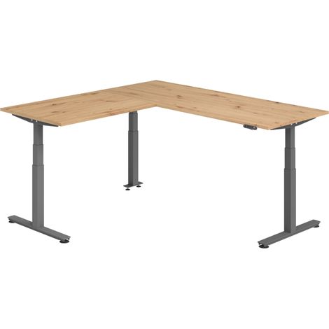 bümö Eckschreibtisch elektrisch höhenverstellbar L-Form Eckform: (1/5)