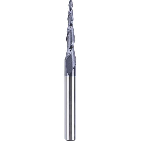 6mm Radius 1.0mm CNC Tungsten Carbide Router Bit with TiAIN Coating 3.8 Degree for 2D and 3D Woodworking Engraving and Carving (1/5)