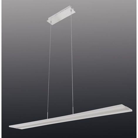 Suspension LED pour Cuisine et Table à Manger en Acrylique Satiné et Aluminium Mat 99,4 cm - PANGIVO (1/5)