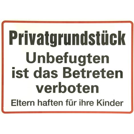 Panneau ’’Privatgrundstück’’ 250 x 250 mm, alu, 286/51