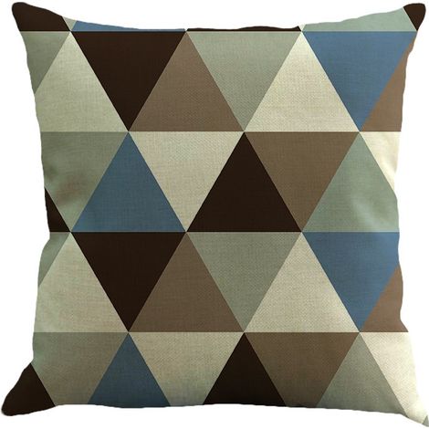 Lot 2 taie d'oreiller géométrique 45X45cm 2pcs (1/4)
