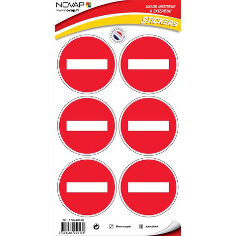 Planche 6 Pictogrammes Ø 80mm - Sens Interdit - 4240138 (1/2)
