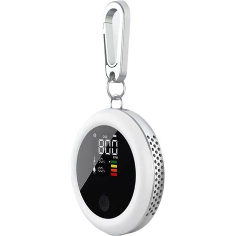 Détecteur de qualité de l'air 3 en 1, détecteur de CO2 intelligent et portable avec boucle (1/5)