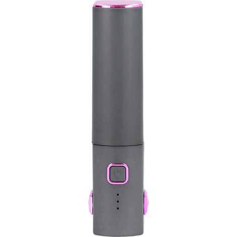 Mini lisseur portable pour cheveux lisses et bouclés, rechargeable, pour la maison et les voyages, gris (1/5)
