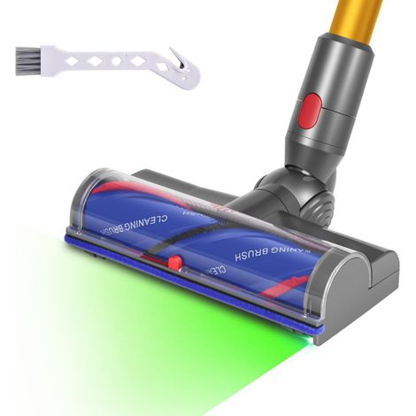 Bürste Kompatibel mit Dyson V7 V8 V10 V11 V15 Staubsauger, Ersatzteile Bürstenkopf mit LED-Leuchten, Zubehör Bodenbürste mit Direktantrieb (1/5)