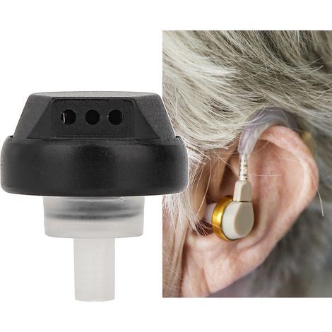 Récepteur audiophone de poche miniature à 2 broches pour appareil auditif, accessoire haut-parleur (noir) (1/5)