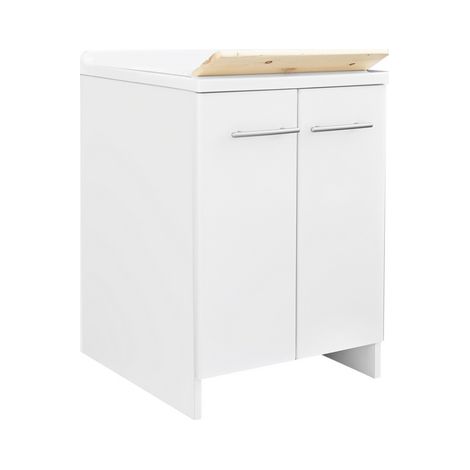 LAVATOIO CON MOBILE IN NOBILITATO IDROFUGO W100 E CESTO ESTRAIBILE- L cm. 45  x  P cm. 50 (1 anta)- DH- pezzi 1