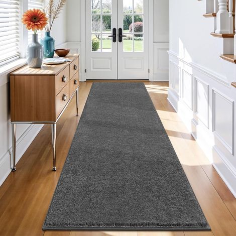 Tapis Couloir Long 80 x 200 cm, Tapis Cuisine Devant Evier Antidérapant et Lavable en Machine, Tapis de Couloir Doux Tapis Entree Interieur pour Salon, Buanderie, Entrée, Chambre (1/5)