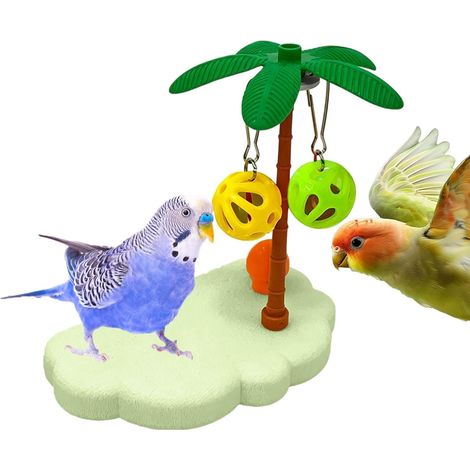 Perchas para periquitos, decoraciones para jaulas con forma de periquitos y (1/5)