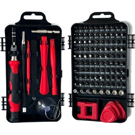 115 in 1 Mini Screwdriver Set(Red) Precision Screwdriver Set for Washing Machine Air Conditioner Refrigerator Electric Car