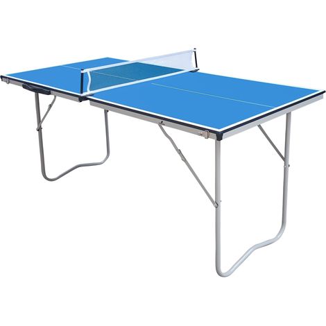 Cougar Table De Ping Pong Mini 1500 Basic Portable Bleu Ping Pong De Table Cadre Robuste Aluminium, Protections Angles Tennis De Table Pliable, Rangement Facile, Garantie De 2 Ans.