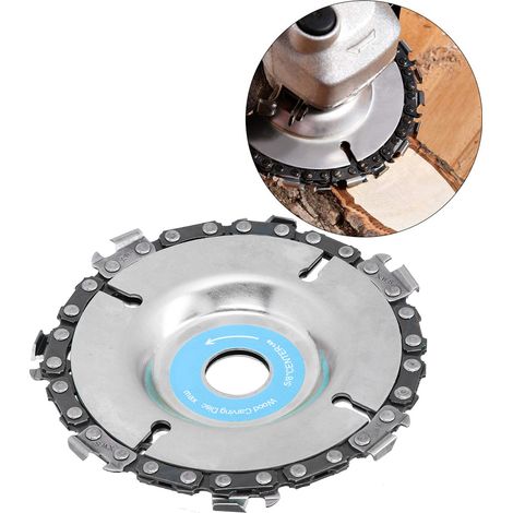 Disque à tronçonner 7 dents pour meuleuse d'angle 4 pouces, disque à rainurer, dents de scie, disque à tronçonner noir, carte bleue (1/5)