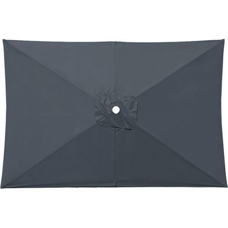 Toile de Parasol Rectangulaire, Housse de Remplacement pour Parasol Extérieur, Parasol de Jardin Anti-UV et Imperméable, Protection Solaire et Pluie, Remplacement de Toile de Parasol(2X2M,Gris) (1/5)