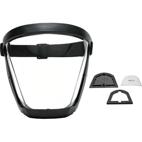Kaelt - Écran Facial, Écran Facial Complet De Protection Transparent, Écrans Faciaux Transparents, Protection des Yeux, Sécurité De Protection Personnelle À Couverture Complète (1/4)