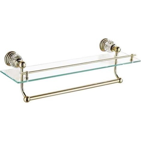 Tablette verre murale doré 58 cm, Vega (1/5)