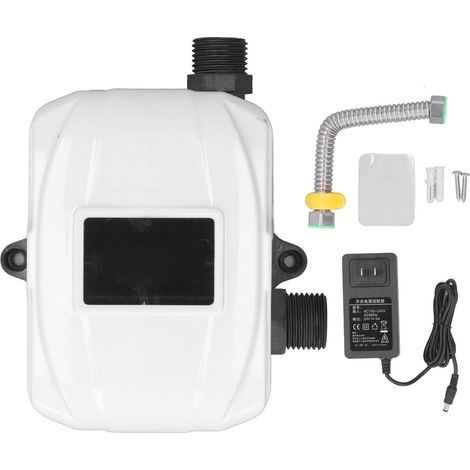 Pompe de surpression domestique DC24V 120W automatique pour douche avec contrôleur de débit, prise US 100-240V (1/5)