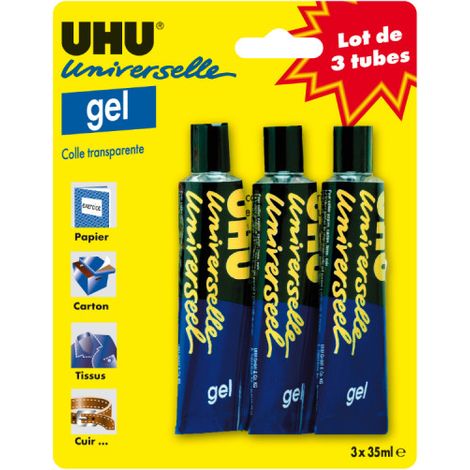 Colle uhu universal gel glue 3 tubes 35 ml