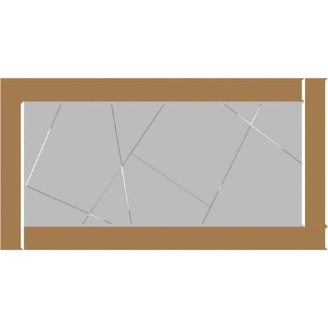 Specchio Ovaro, Dettagli Geometrici, Forma Rettangolare, Colore Struttura Trasparente, 120x60h cm Marrone Bronzo