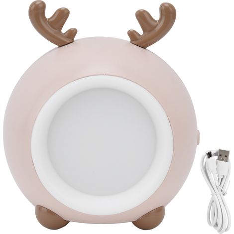 Lampe de nuit adorable pour animaux, portable, luminosité réglable, protection des yeux, 3 températures de couleur, gris. (1/5)