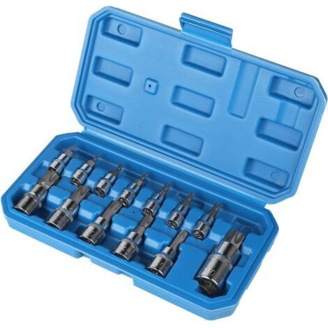 Douille Torx Male 1/2'', 1/4'', 3/8'', Embout Torx 6 Pans T8 T10 T15 T20 T25 T27 T30 T40 T45 T50 T55 T60 T70, Douille Allen avec Boîte (1/4)