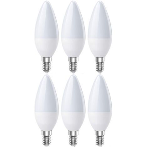 Ampoules LED E14, LED E14 Bougie Ampoule Blanc Froid 6500K, 5w 600Lumens, Équivalent à 60W Halogènes Lampes, Angle du faisceau 20 (1/4)